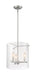 Pendant Nuvo 60-7187 Bransel - 3 Light - Pendant Fixture - Brushed Nickel Finish with Clear Seeded Glass Nuvo