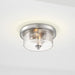 Flush Mount Nuvo 60-7190 Bransel - 2 Light - Flush Mount Fixture - Brushed Nickel Finish with Clear Seeded Glass Nuvo