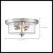 Flush Mount Nuvo 60-7190 Bransel - 2 Light - Flush Mount Fixture - Brushed Nickel Finish with Clear Seeded Glass Nuvo