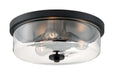 Flush Mount Nuvo 60-7269 Sommerset - 3 Light - Flush Mount Fixture - Matte Black Finish with Clear Glass Nuvo