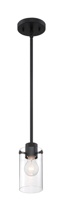 Mini Pendant Nuvo 60-7270 Sommerset - 1 Light - Mini Pendant Fixture - Matte Black Finish with Clear Glass Nuvo