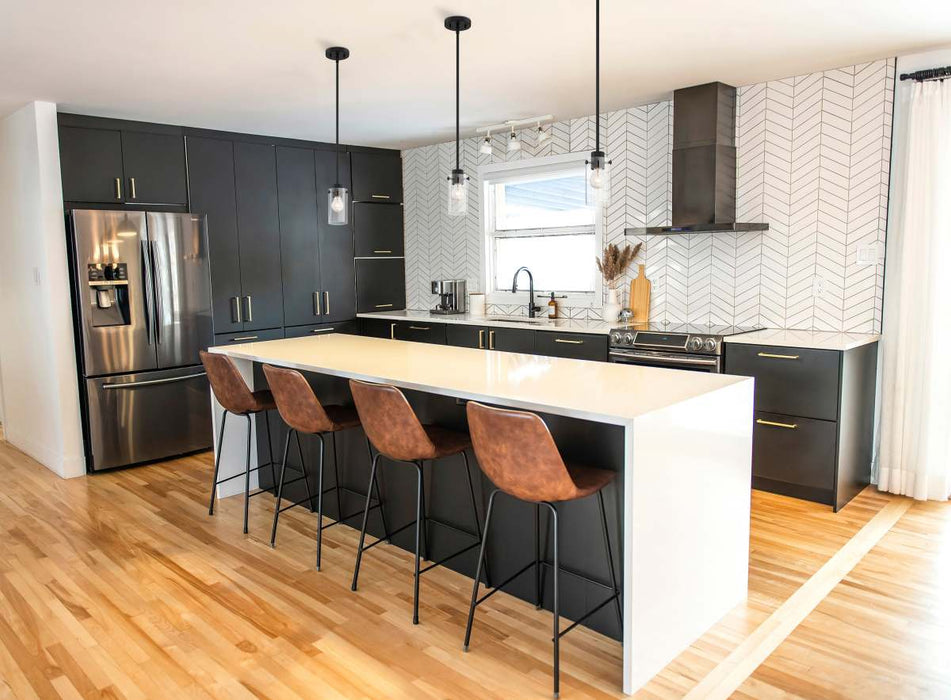 Mini Pendant Nuvo 60-7270 Sommerset - 1 Light - Mini Pendant Fixture - Matte Black Finish with Clear Glass Nuvo