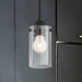Mini Pendant Nuvo 60-7270 Sommerset - 1 Light - Mini Pendant Fixture - Matte Black Finish with Clear Glass Nuvo