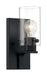 Vanity Nuvo 60-7271 Sommerset - 1 Light - Vanity Fixture - Matte Black Finish with Clear Glass Nuvo