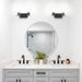 Vanity Nuvo 60-7272 Sommerset - 2 Light - Vanity Fixture - Matte Black Finish with Clear Glass Nuvo