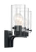 Vanity Nuvo 60-7273 Sommerset - 3 Light - Vanity Fixture - Matte Black Finish with Clear Glass Nuvo