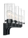 Vanity Nuvo 60-7274 Sommerset - 4 Light - Vanity Fixture - Matte Black Finish with Clear Glass Nuvo