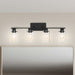 Vanity Nuvo 60-7274 Sommerset - 4 Light - Vanity Fixture - Matte Black Finish with Clear Glass Nuvo