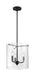 Pendant Nuvo 60-7277 Sommerset - 3 Light - Pendant Fixture - Matte Black Finish with Clear Glass Nuvo