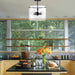 Semi Flush Nuvo 60-7278 Sommerset - 3 Light - Semi-Flush Fixture - Matte Black Finish with Clear Glass Nuvo
