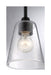 Mini Pendant Nuvo 60-7280 Bransel - 1 Light - Mini Pendant Fixture - Matte Black Finish with Clear Seeded Glass Nuvo