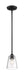 Mini Pendant Nuvo 60-7280 Bransel - 1 Light - Mini Pendant Fixture - Matte Black Finish with Clear Seeded Glass Nuvo