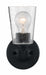 Vanity Nuvo 60-7281 Bransel - 1 Light - Vanity Fixture - Matte Black Finish with Clear Seeded Glass Nuvo