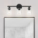 Vanity Nuvo 60-7283 Bransel - 3 Light - Vanity Fixture - Matte Black Finish with Clear Seeded Glass Nuvo