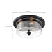 Flush Mount Nuvo 60-7291 Bransel - 3 Light - Flush Mount Fixture - Matte Black Finish with Clear Seeded Glass Nuvo