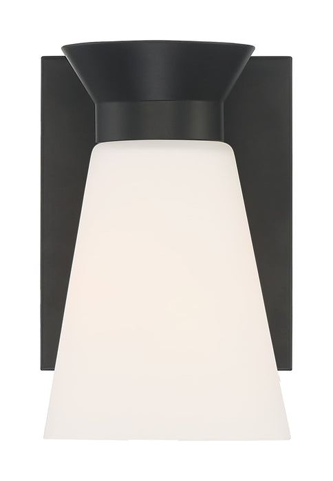 Sconce Nuvo 60-7311 Caleta - 1 Light - Wall Sconce Fixture - Black Finish with Frosted Cylindrical Glass Nuvo
