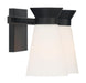 Vanity Nuvo 60-7312 Caleta - 2 Light - Vanity Fixture - Black Finish with Frosted Cylindrical Glass Nuvo