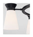 Chandelier Nuvo 60-7315 Caleta - 5 Light - Chandelier Fixture - Black Finish with Frosted Cylindrical Glass Nuvo