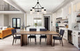 Chandelier Nuvo 60-7315 Caleta - 5 Light - Chandelier Fixture - Black Finish with Frosted Cylindrical Glass Nuvo