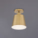Semi Flush Nuvo 60-7321 Motif - 1 Light - 7 in. - Semi-Flush Brushed Brass with White Accent Nuvo
