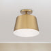 Semi Flush Nuvo 60-7322 Motif - 1 Light - 10 in. - Semi-Flush Brushed Brass with White Accent Nuvo