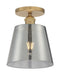 Semi Flush Nuvo 60-7323 Motif - 1 Light - 7 in. - Semi-Flush Brushed Brass with Smoked Glass Nuvo