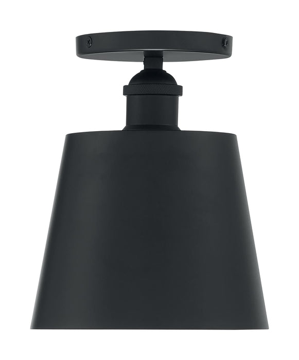 Semi Flush Nuvo 60-7331 Motif - 1 Light - 7 in. - Semi-Flush Black with Gold Accent Nuvo