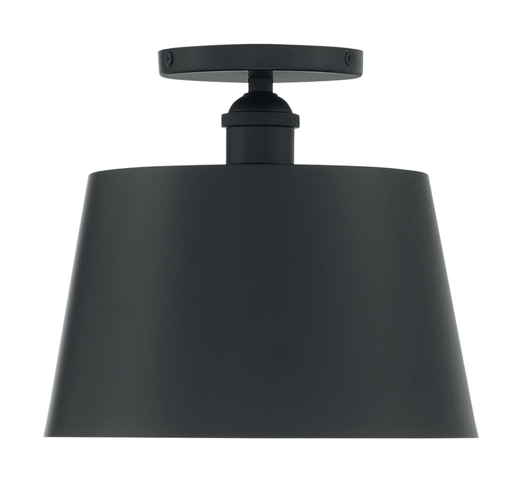 Semi Flush Nuvo 60-7332 Motif - 1 Light - 10 in. - Semi-Flush Black with Gold Accent Nuvo