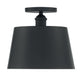 Semi Flush Nuvo 60-7332 Motif - 1 Light - 10 in. - Semi-Flush Black with Gold Accent Nuvo