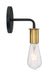 Sconce Nuvo 60-7341 Ryder - 1 Light - Wall Sconce Fixture - Black Finish with Brushed Brass Sockets Nuvo