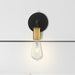 Sconce Nuvo 60-7341 Ryder - 1 Light - Wall Sconce Fixture - Black Finish with Brushed Brass Sockets Nuvo