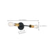 Vanity Nuvo 60-7342 Ryder - 2 Light - Vanity Fixture - Black Finish with Brushed Brass Sockets Nuvo