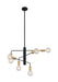 Chandelier Nuvo 60-7344 Ryder - 6 Light - Chandelier Fixture - Black Finish with Brushed Brass Sockets Nuvo