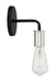Sconce Nuvo 60-7351 Ryder - 1 Light - Wall Sconce Fixture - Black Finish with Polished Nickel Sockets Nuvo