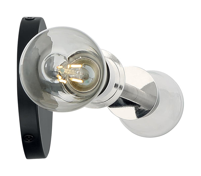 Vanity Nuvo 60-7352 Ryder - 2 Light - Vanity Fixture - Black Finish with Polished Nickel Sockets Nuvo