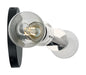 Vanity Nuvo 60-7352 Ryder - 2 Light - Vanity Fixture - Black Finish with Polished Nickel Sockets Nuvo