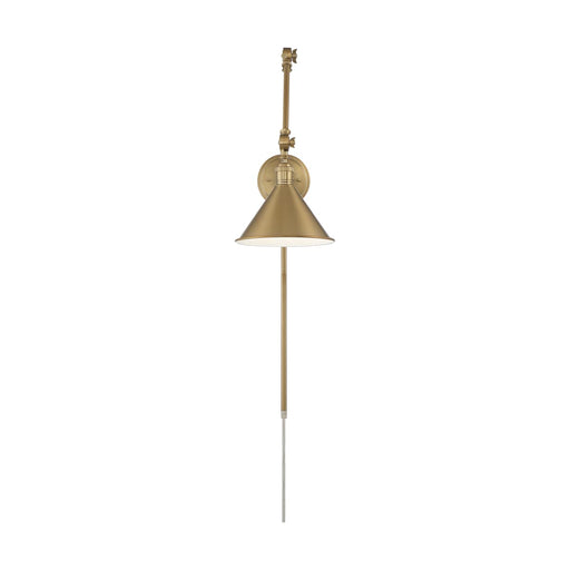 Sconce Nuvo 60-7361 Delancey Swing Arm Lamp - Burnished Brass with Switch Nuvo