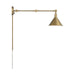 Sconce Nuvo 60-7361 Delancey Swing Arm Lamp - Burnished Brass with Switch Nuvo