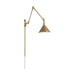 Sconce Nuvo 60-7361 Delancey Swing Arm Lamp - Burnished Brass with Switch Nuvo