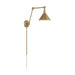 Sconce Nuvo 60-7361 Delancey Swing Arm Lamp - Burnished Brass with Switch Nuvo