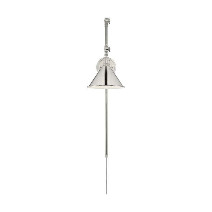 Sconce Nuvo 60-7362 Delancey Swing Arm Lamp - Polished Nickel with Switch - Polished Nickel Finish Nuvo