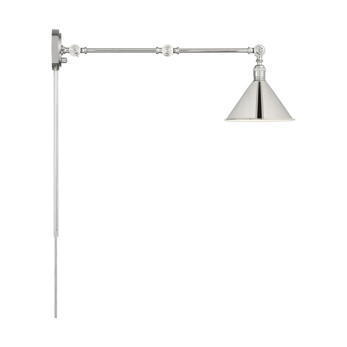 Sconce Nuvo 60-7362 Delancey Swing Arm Lamp - Polished Nickel with Switch - Polished Nickel Finish Nuvo