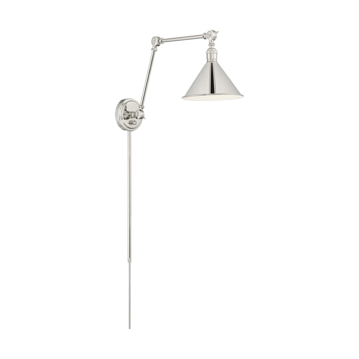 Sconce Nuvo 60-7362 Delancey Swing Arm Lamp - Polished Nickel with Switch - Polished Nickel Finish Nuvo