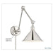 Sconce Nuvo 60-7362 Delancey Swing Arm Lamp - Polished Nickel with Switch - Polished Nickel Finish Nuvo