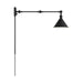 Sconce Nuvo 60-7363 Delancey Swing Arm Lamp - Matte Black with Switch Nuvo
