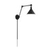 Sconce Nuvo 60-7363 Delancey Swing Arm Lamp - Matte Black with Switch Nuvo