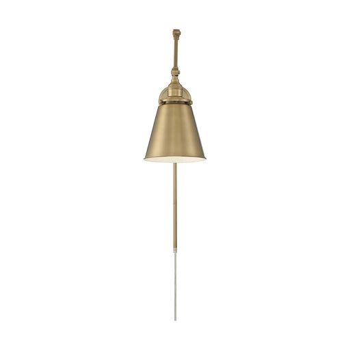 Sconce Nuvo 60-7367 Bayard Swing Arm Lamp - Burnished Brass with Switch Nuvo