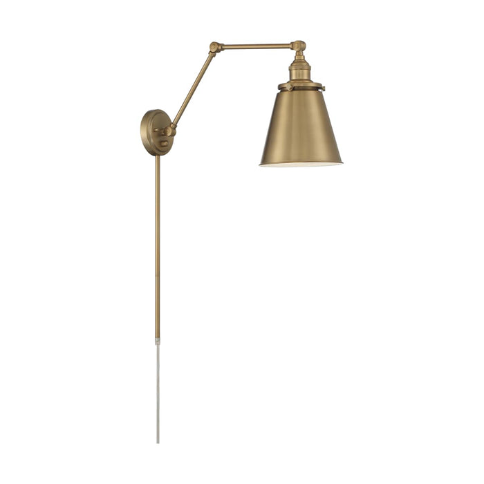 Sconce Nuvo 60-7367 Bayard Swing Arm Lamp - Burnished Brass with Switch Nuvo