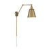 Sconce Nuvo 60-7367 Bayard Swing Arm Lamp - Burnished Brass with Switch Nuvo