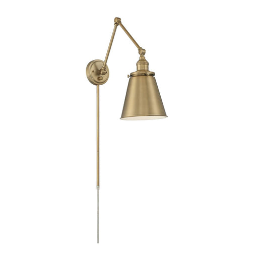 Sconce Nuvo 60-7367 Bayard Swing Arm Lamp - Burnished Brass with Switch Nuvo